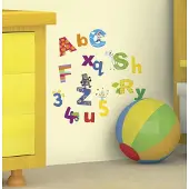 RoomMates muurstickers Lazoo cijfers en letters vinyl 72 stuks
