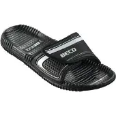 Beco badslippers met klittenband zwart unisex