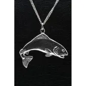 MOOYE ® - Collectie Zilveren Zalm groot ketting hanger