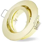 LEDmaxx Inbouwspot rond goud kantelbaar bajonetsluiting voor GU10 | zaagmaat 68mm | GU10 | Max 1x50W exclusief