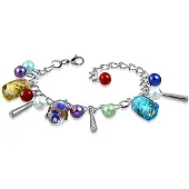 Montebello Armband Azia FBF572 - Gekleurde Glasbedels - 18cm