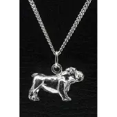 MOOYE ® - Collectie Zilveren Bulldog engelse ketting hanger - groot