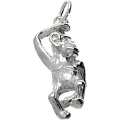 MOOYE ® - Collectie Zilveren Chimpansee aap kettinghanger
