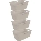 Rotho Flexibele Wasmand Brisen 41 L Cappuccino 4 Stuks