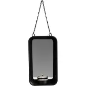 Gusta Wand waxinelichthouder zwart 1 houder 18 cm