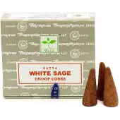 Satya - wierookkegels - white sage - witte salie - wierook kegels - dhoop kegels - doos 12 pakjes