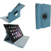 Iparts4U geschikt voor iPad Air 2 Leder Hoes Draaibaar 360 Graden Licht Blauw