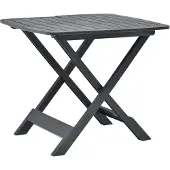 vidaXL Tuintafel inklapbaar 79x72x70 cm kunststof antraciet