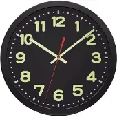 Eurotime 53861-05 Wandklok Zendergestuurd 30 cm x 30 cm x 30 cm x 50 mm Zwart