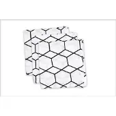 Briljant Baby hydrofiel washandje grid wit zwart - set van 3