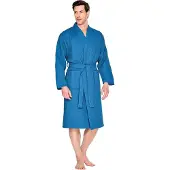 Badrock Wafel badjas voor sauna kobalt XXL - unisex