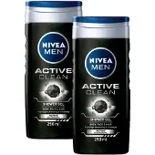 Nivea MEN Active Clean Douchegel - 250ml - 2 stuks