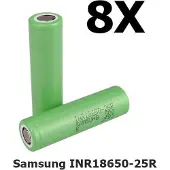 Samsung 8 Stuks Flat Top INR18650-25R 20A