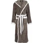 Badrock Badjas capuchon grijs - fleece badjas -
