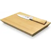 Cookut Bamboe - Snijplank - inclusief mes - klein - bruin