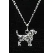 MOOYE ® - Collectie Zilveren Otterhound ketting hanger - groot