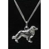 MOOYE ® - Collectie Zilveren Kooikerhondje ketting hanger - groot