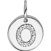 Trendjuwelier huiscollectie Bedel Letter O Zirkonia Zilver