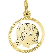 Trendjuwelier huiscollectie 4005833 Gouden bedel kinderkopje meisje