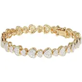 Bronzallure Tennis bracelet with Heart shape WSBZ01471Y.W