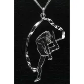 MOOYE ® - Collectie Zilveren Turnster met lint ketting hanger - groot