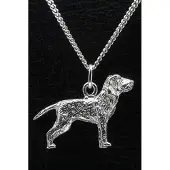 MOOYE ® - Collectie Zilveren Bracco italiano staart ketting hanger - groot