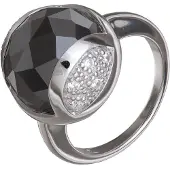 Orphelia Silver 925 Zr-3658;54 Ring Hill Cut Black Zirconium