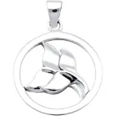 MOOYE ® - Collectie Zilveren Walvisstaart duo in ring kettinghanger