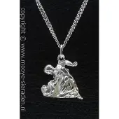 MOOYE ® - Collectie Zilveren Worstelaars ketting hanger