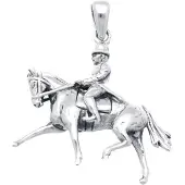 MOOYE ® - Collectie Zilveren Paarden dressuur kettinghanger