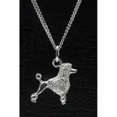 MOOYE ® - Collectie Zilveren Koningspoedel ketting hanger - groot
