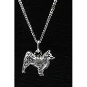 MOOYE ® - Collectie Zilveren Volpino italiano ketting hanger - groot