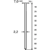 Dutack T-nagel TN22 Staal 38mm ds 1 duizend - 5220054