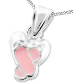 Montebello Princess Ketting Ballet - Meisjes - 925 Zilver - Sport - Epoxy - 10 x 9 mm - 38 cm