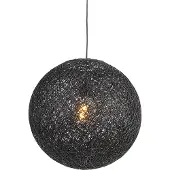 QAZQA Design hanglamp zwart bol 45cm - Corda