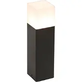 QAZQA Staande buitenlamp zwart met opaal witte kap 30 cm - Denmark