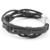 Montebello Armband Banksia - Unisex - Leer - Metaal - 20 cm