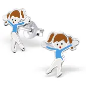 Montebello Princess by Montebello, zilveren kinderoorbellen danseresje, Sportie Blue