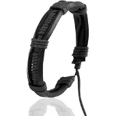 Montebello Armband Ronka Black - Heren - Leer - ?21-26 cm