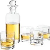 COSY&TRENDY WHISKY SET CARAF 741ML - 4 GLAZEN 236MLD6.7XH24.8CM - D7.5XH8CM