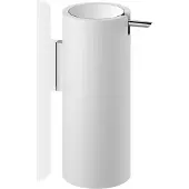 DECOR WALTHER Zeepdispenser Stone Wandmodel White Matt / Crome