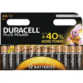 Duracell Plus alkaline AA-batterijen, verpakking van 12