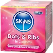 Skins - condooms ribbels en nopjes - 16 stuks