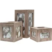 Deknudt Frames theelichthouder S67TQ7 E6 - grijs - hout - 6 foto's