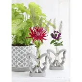 Packlinq Cement Basis Vlinder met Glazen Buis 10x14cm 4cm diep (1 stuks)