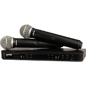 Shure BLX DUAL RECEIVER & PG58 MICROPHONE - H8E