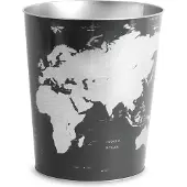 Balvi Globe Dustbin Zwart
