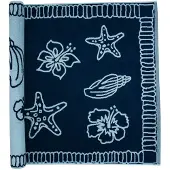 The One Towelling The One Strandlaken Hawaii 90x190cm Navy/Licht Blauw