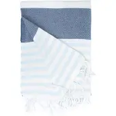 The One Towelling Hamamdoek Marine Navy Licht Blauw