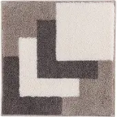 Casilin WC-mat Antislip Graduale - 60x60cm - Vierkante Badmat - Waterabsorberend - Wasbaar en Sneldrogend - Acryl - Bruin, Zand
